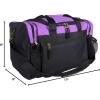 imageDALIX 17quot Duffle Bag Dual Front Mesh Pockets Black Gold Gray Dark Green Navy Blue Maroon Royal Blue Orange Pink Purple Red WhitePurple