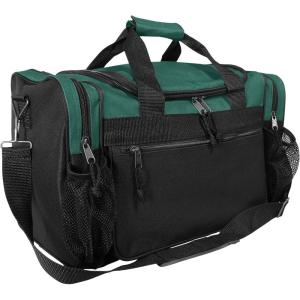 imageDALIX 17quot Duffle Bag Dual Front Mesh Pockets Black Gold Gray Dark Green Navy Blue Maroon Royal Blue Orange Pink Purple Red WhiteGreen