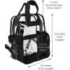 imageDALIX Clear Backpack Bags Smooth Plastic Transparent See Through Turtle GreenBlack