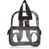 imageDALIX Clear Backpack Bags Smooth Plastic Transparent See Through Turtle GreenBlack