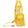 imageDALIX Clear Backpack Bags Smooth Plastic Transparent See Through Turtle GreenGold