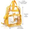 imageDALIX Clear Backpack Bags Smooth Plastic Transparent See Through Turtle GreenGold