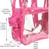 imageDALIX Clear Backpack Bags Smooth Plastic Transparent See Through Turtle GreenHot Pink