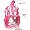 imageDALIX Clear Backpack Bags Smooth Plastic Transparent See Through Turtle GreenHot Pink