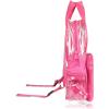 imageDALIX Clear Backpack Bags Smooth Plastic Transparent See Through Turtle GreenHot Pink