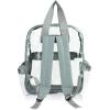 imageDALIX Clear Backpack Bags Smooth Plastic Transparent See Through Turtle GreenLight Gray