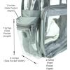 imageDALIX Clear Backpack Bags Smooth Plastic Transparent See Through Turtle GreenLight Gray