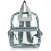 imageDALIX Clear Backpack Bags Smooth Plastic Transparent See Through Turtle GreenLight Gray