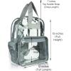 imageDALIX Clear Backpack Bags Smooth Plastic Transparent See Through Turtle GreenLight Gray