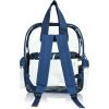 imageDALIX Clear Backpack Bags Smooth Plastic Transparent See Through Turtle GreenNavy Blue