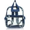 imageDALIX Clear Backpack Bags Smooth Plastic Transparent See Through Turtle GreenNavy Blue