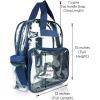 imageDALIX Clear Backpack Bags Smooth Plastic Transparent See Through Turtle GreenNavy Blue