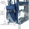 imageDALIX Clear Backpack Bags Smooth Plastic Transparent See Through Turtle GreenNavy Blue