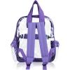 imageDALIX Clear Backpack Bags Smooth Plastic Transparent See Through Turtle GreenPurple