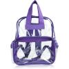 imageDALIX Clear Backpack Bags Smooth Plastic Transparent See Through Turtle GreenPurple