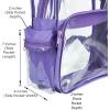 imageDALIX Clear Backpack Bags Smooth Plastic Transparent See Through Turtle GreenPurple
