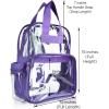 imageDALIX Clear Backpack Bags Smooth Plastic Transparent See Through Turtle GreenPurple
