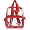 imageDALIX Clear Backpack Bags Smooth Plastic Transparent See Through Turtle GreenRed