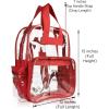 imageDALIX Clear Backpack Bags Smooth Plastic Transparent See Through Turtle GreenRed