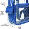 imageDALIX Clear Backpack Bags Smooth Plastic Transparent See Through Turtle GreenRoyal Blue