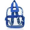imageDALIX Clear Backpack Bags Smooth Plastic Transparent See Through Turtle GreenRoyal Blue