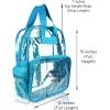 imageDALIX Clear Backpack Bags Smooth Plastic Transparent See Through Turtle GreenTeal