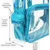 imageDALIX Clear Backpack Bags Smooth Plastic Transparent See Through Turtle GreenTeal