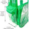 imageDALIX Clear Backpack Bags Smooth Plastic Transparent See Through Turtle GreenTurtle Green