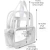 imageDALIX Clear Backpack Bags Smooth Plastic Transparent See Through Turtle GreenWhite