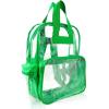 imageDALIX Clear Backpack Bags Smooth Plastic Transparent See Through Turtle GreenTurtle Green