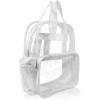 imageDALIX Clear Backpack Bags Smooth Plastic Transparent See Through Turtle GreenWhite