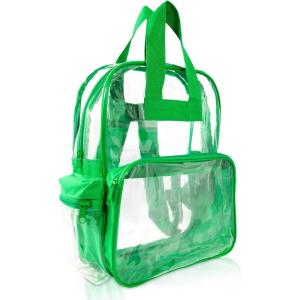imageDALIX Clear Backpack Bags Smooth Plastic Transparent See Through Turtle GreenTurtle Green