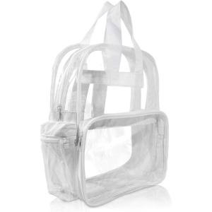 imageDALIX Clear Backpack Bags Smooth Plastic Transparent See Through Turtle GreenWhite