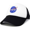 imageDALIX NASA Meatball Insignia Embroidered Trucker HatBlack White