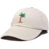 imageDALIX Palm Tree Embroidered Dad Cap Cotton Baseball Cap WomenBeige