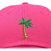 imageDALIX Palm Tree Embroidered Dad Cap Cotton Baseball Cap WomenHot Pink