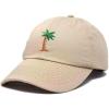 imageDALIX Palm Tree Embroidered Dad Cap Cotton Baseball Cap WomenKhaki
