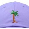 imageDALIX Palm Tree Embroidered Dad Cap Cotton Baseball Cap WomenLavender