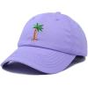 imageDALIX Palm Tree Embroidered Dad Cap Cotton Baseball Cap WomenLavender
