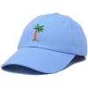 imageDALIX Palm Tree Embroidered Dad Cap Cotton Baseball Cap WomenLight Blue