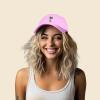 imageDALIX Palm Tree Embroidered Dad Cap Cotton Baseball Cap WomenLight Pink
