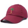imageDALIX Palm Tree Embroidered Dad Cap Cotton Baseball Cap WomenMaroon