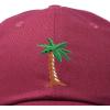 imageDALIX Palm Tree Embroidered Dad Cap Cotton Baseball Cap WomenMaroon