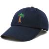 imageDALIX Palm Tree Embroidered Dad Cap Cotton Baseball Cap WomenNavy Blue