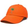 imageDALIX Palm Tree Embroidered Dad Cap Cotton Baseball Cap WomenOrange
