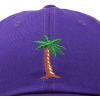 imageDALIX Palm Tree Embroidered Dad Cap Cotton Baseball Cap WomenPurple