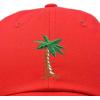 imageDALIX Palm Tree Embroidered Dad Cap Cotton Baseball Cap WomenRed