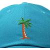 imageDALIX Palm Tree Embroidered Dad Cap Cotton Baseball Cap WomenTeal