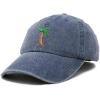 imageDALIX Palm Tree Embroidered Dad Cap Cotton Baseball Cap WomenWashed Navy