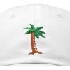 imageDALIX Palm Tree Embroidered Dad Cap Cotton Baseball Cap WomenWhite